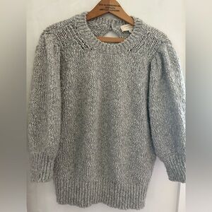 Sezane Heathered Gray Knit Sweater